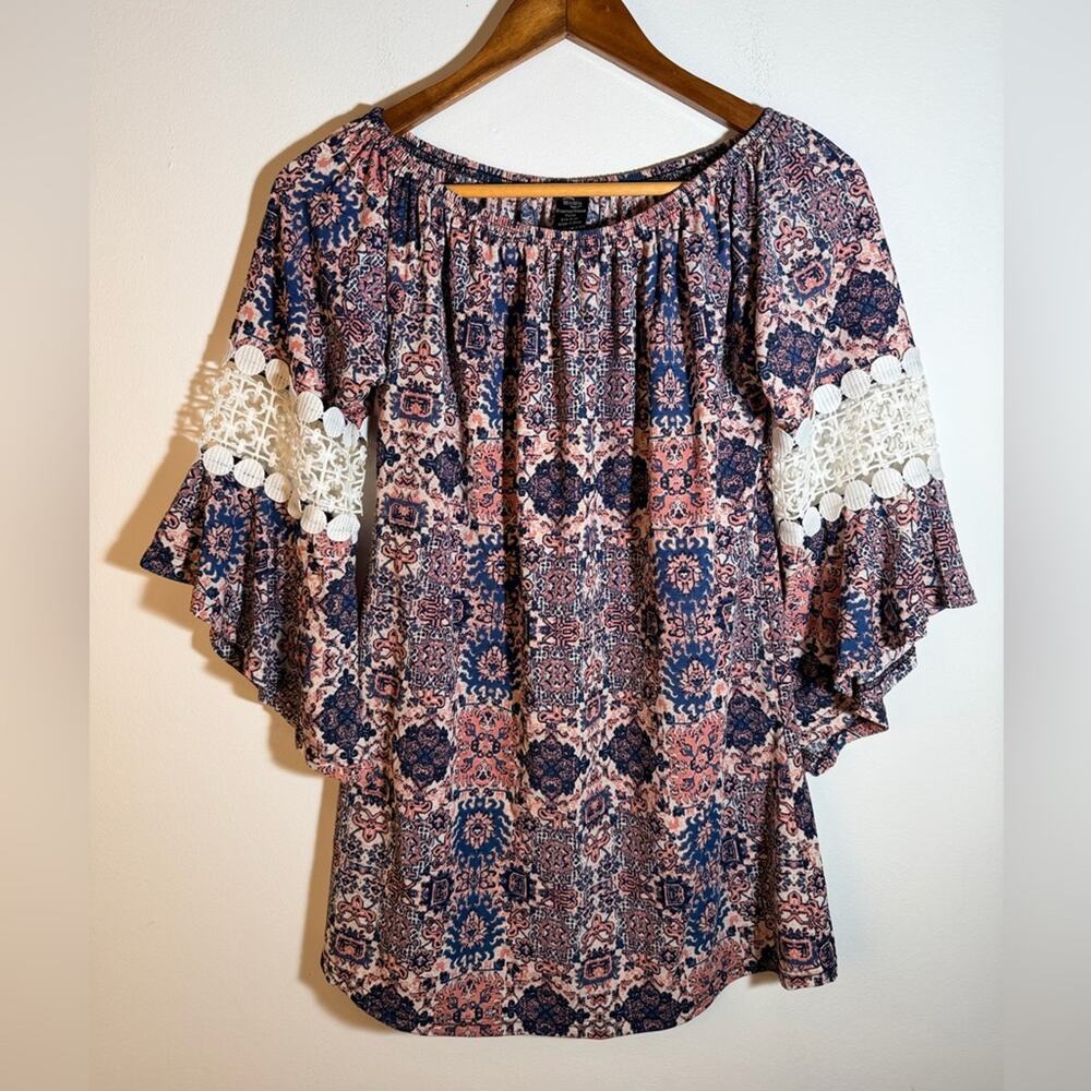 Floral Bohemian Off-Shoulder Top